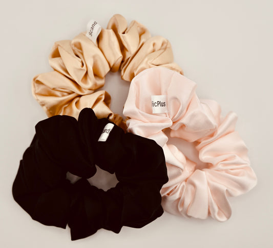 Pure Silk Scrunchies Large